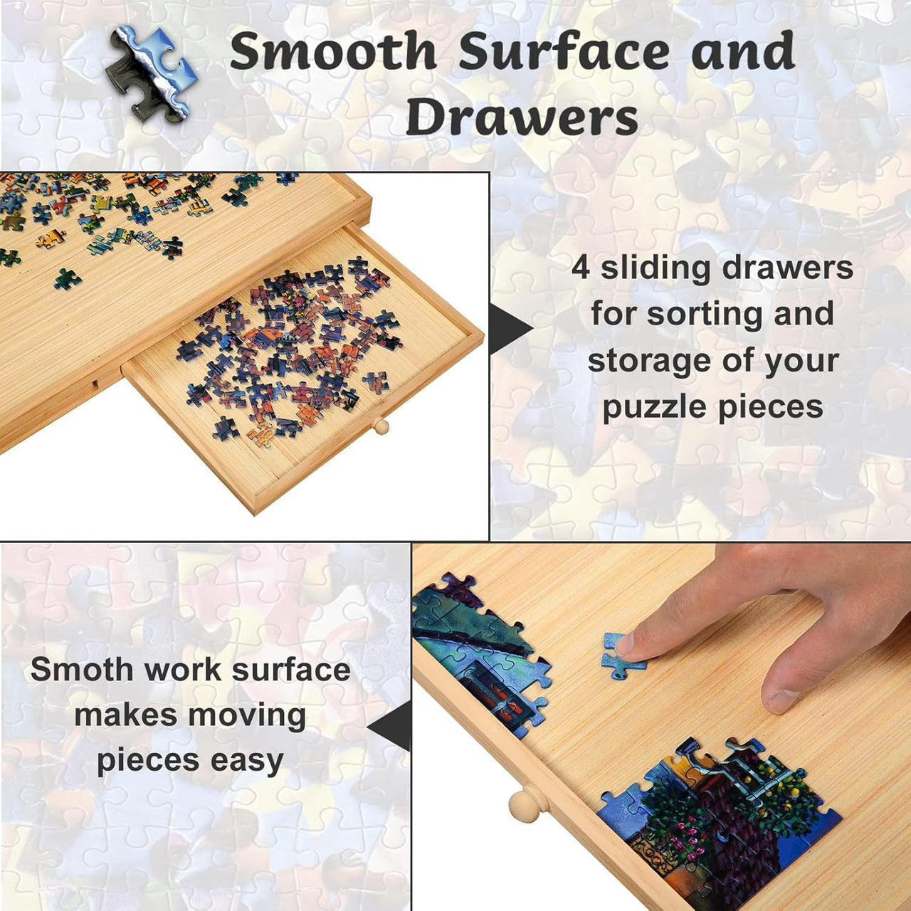 Puzzle Table Craft Board Game Table Jigsaw Game Table 1500 Piece