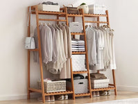 Thumbnail for Bamboo Wardrobe Clothes Rack