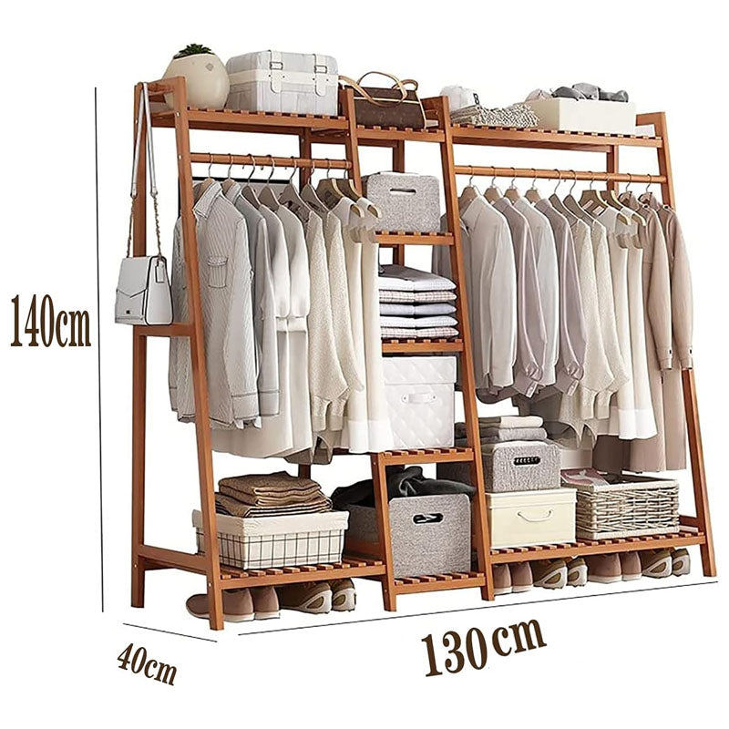 Bamboo Wardrobe Clothes Rack