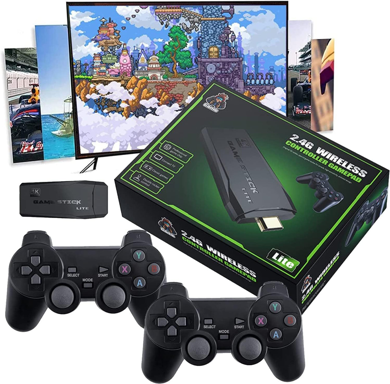 Gaming Console with Controller 64GB