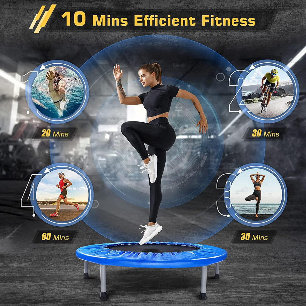 Trampoline Mini Foldable Portable Rebounder