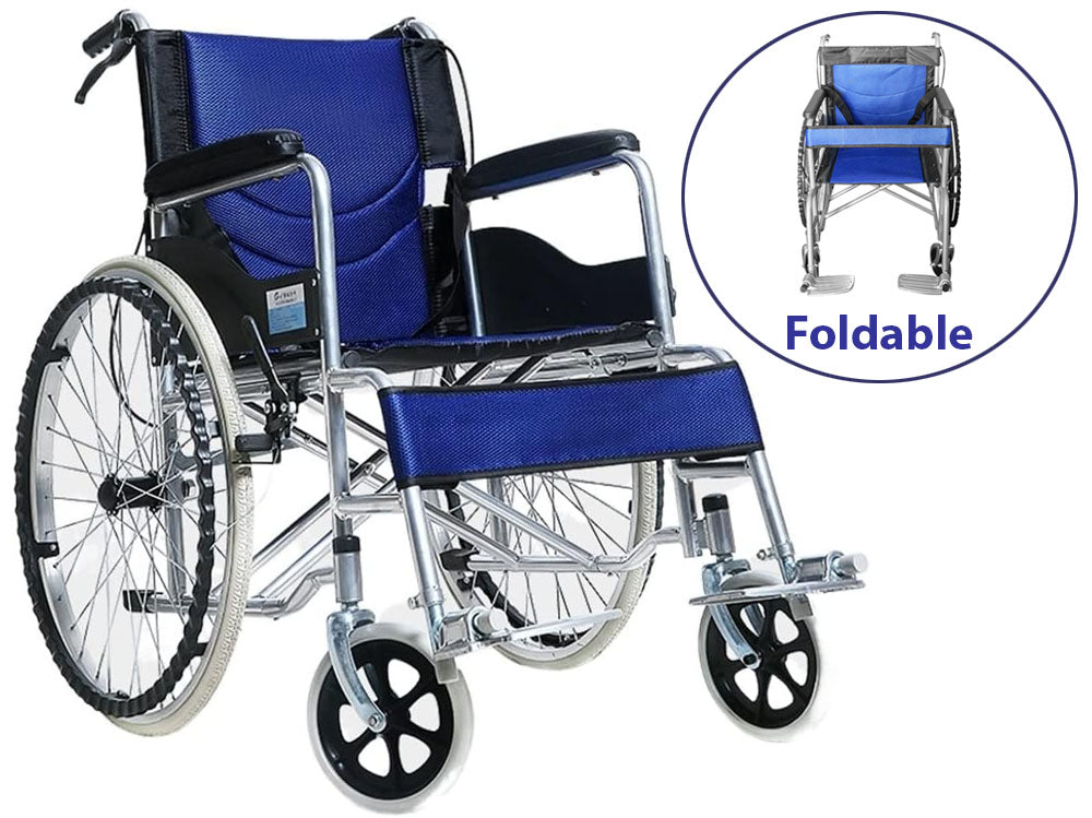 Self propelling folding wheelchair