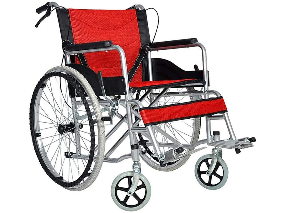 Self propelling folding wheelchair