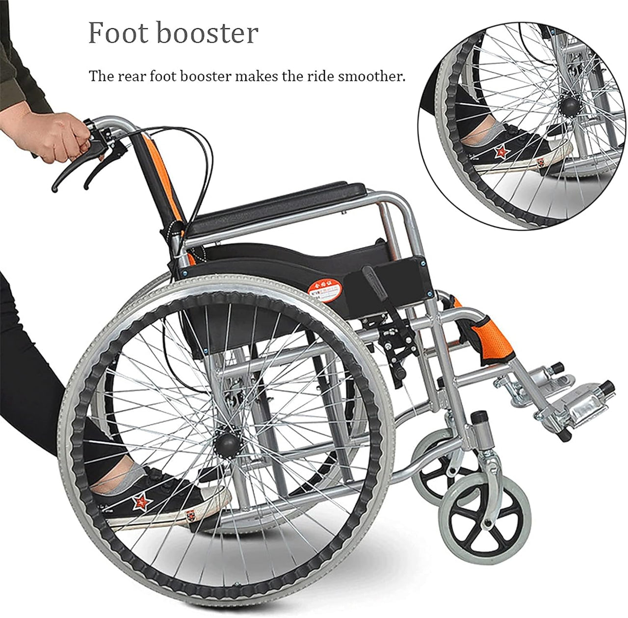 Self propelling folding wheelchair