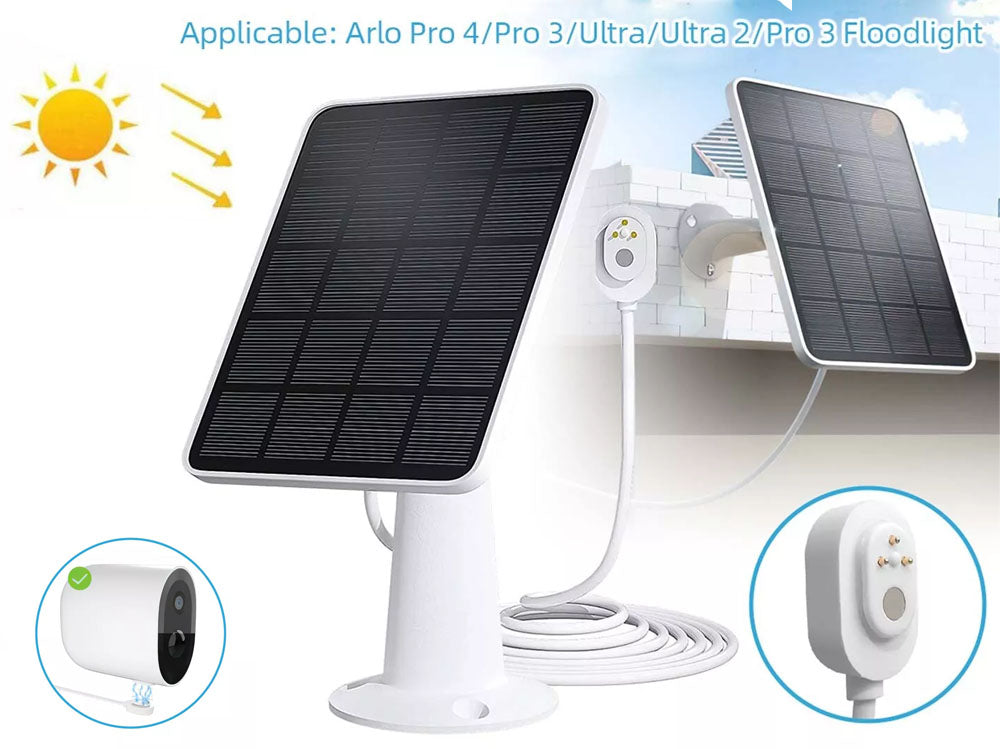 Solar Panel Charger for Arlo Pro 3 Pro 4 Pro 5S Ultra 1 Ultra 2 Go 2 Floodlight