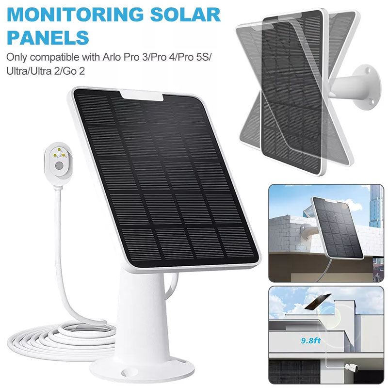 Solar Panel Charger for Arlo Pro 3 Pro 4 Pro 5S Ultra 1 Ultra 2 Go 2 Floodlight