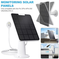 Thumbnail for Solar Panel Charger for Arlo Pro 3 Pro 4 Pro 5S Ultra 1 Ultra 2 Go 2 Floodlight