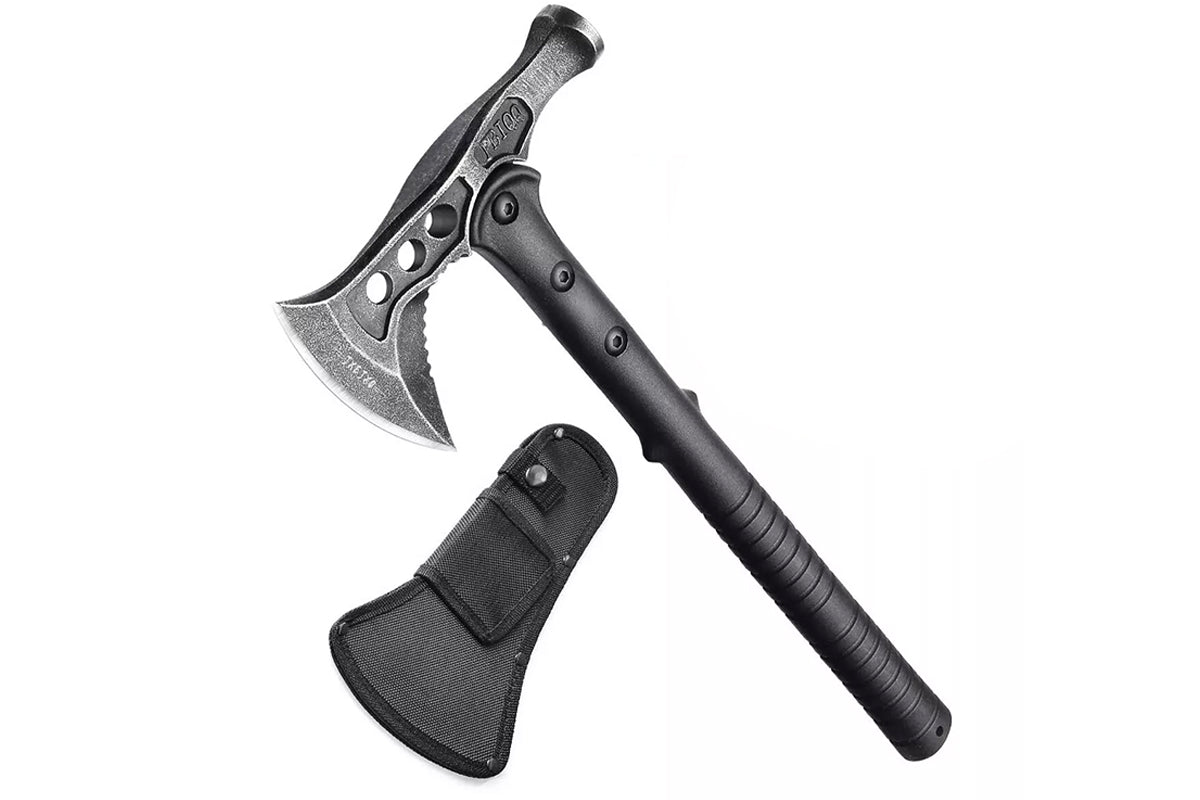 Tactical Survival Hawk Tomahawk W Hammer Throwing Axe 15"