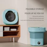 Thumbnail for 8L Portable Foldable Mini Washing Machine Collapsible Bucket For Travel