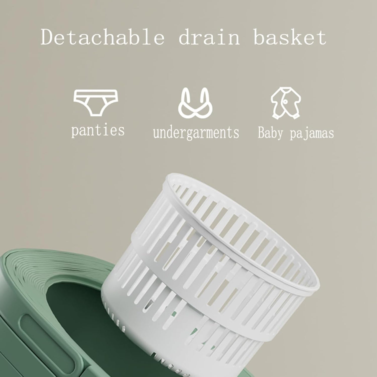 8L Portable Foldable Mini Washing Machine Collapsible Bucket For Travel