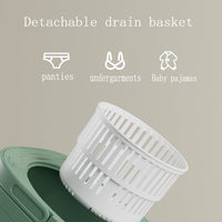 Thumbnail for 8L Portable Foldable Mini Washing Machine Collapsible Bucket For Travel