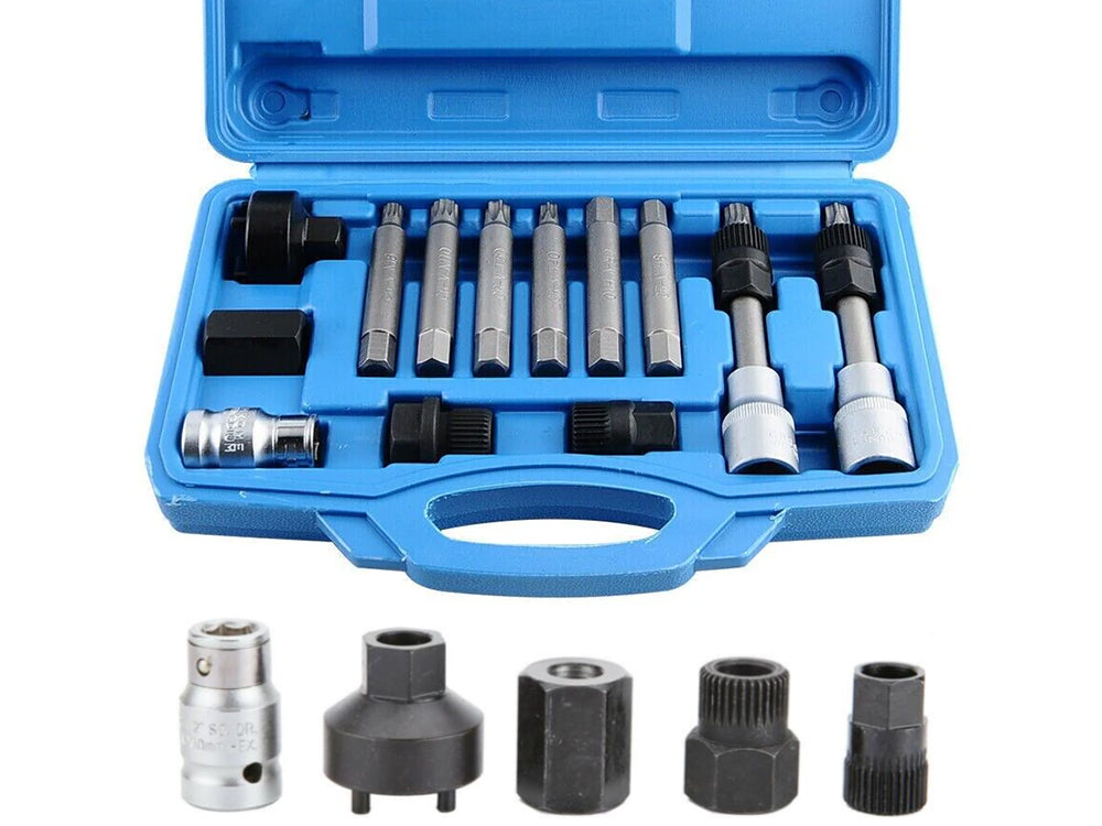 Alternator Pulley Tool Kit 13Pc / Alternator Repair Service Special Tool Kit