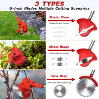 Thumbnail for Lawn Mower Cordless Pruning Cutter Weed Wacker Garden Trimmer