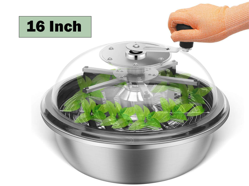 Leaf Bowl Trimmer 16'' Manual Bud Trimmer with Stainless Steel Blades