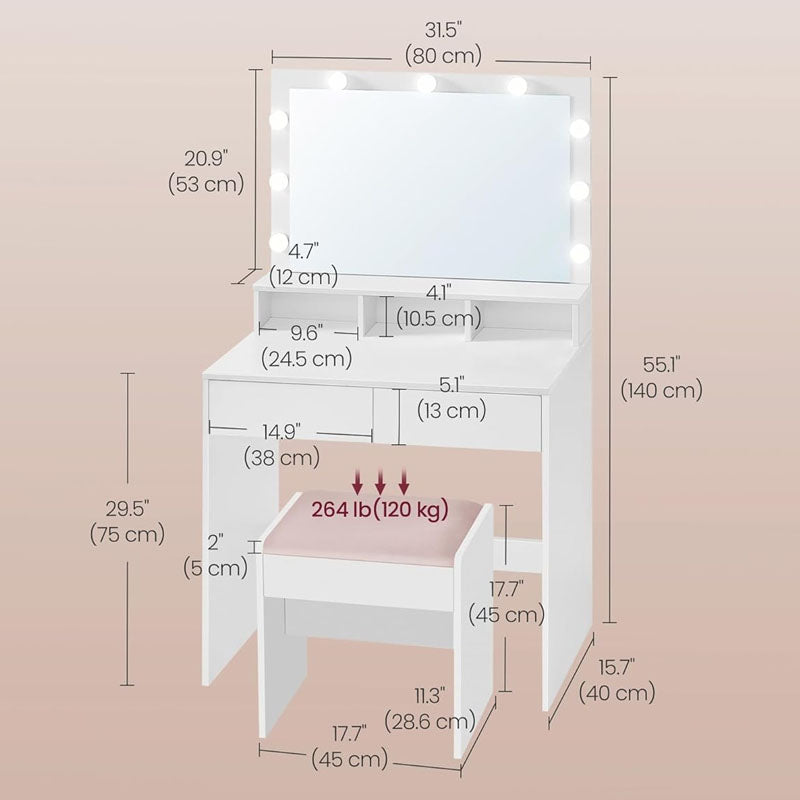 Dressing Table with Mirror