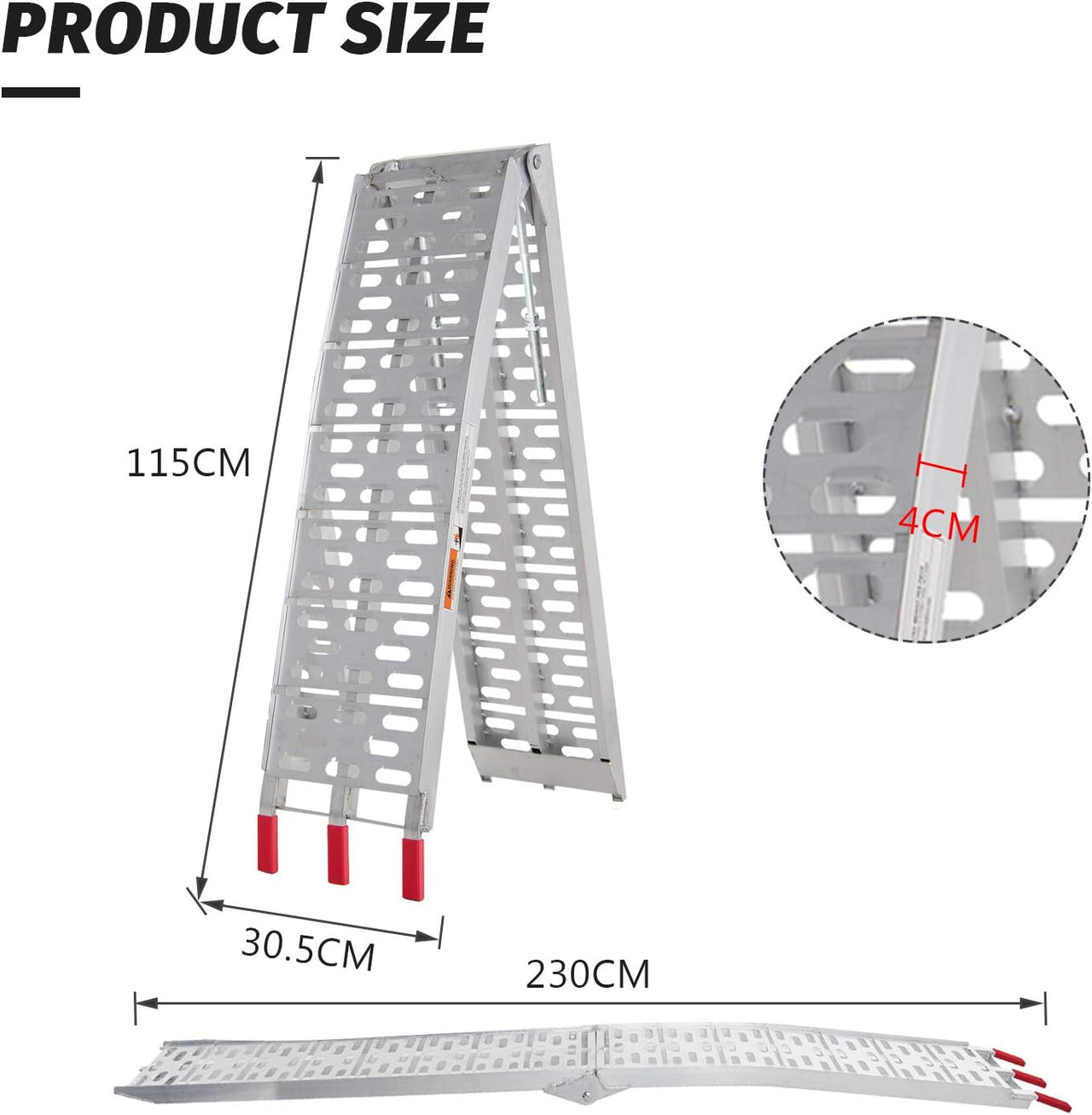 Aluminum Folding Ramp ATV Mower Loading Ramp