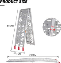 Thumbnail for Aluminum Folding Ramp ATV Mower Loading Ramp