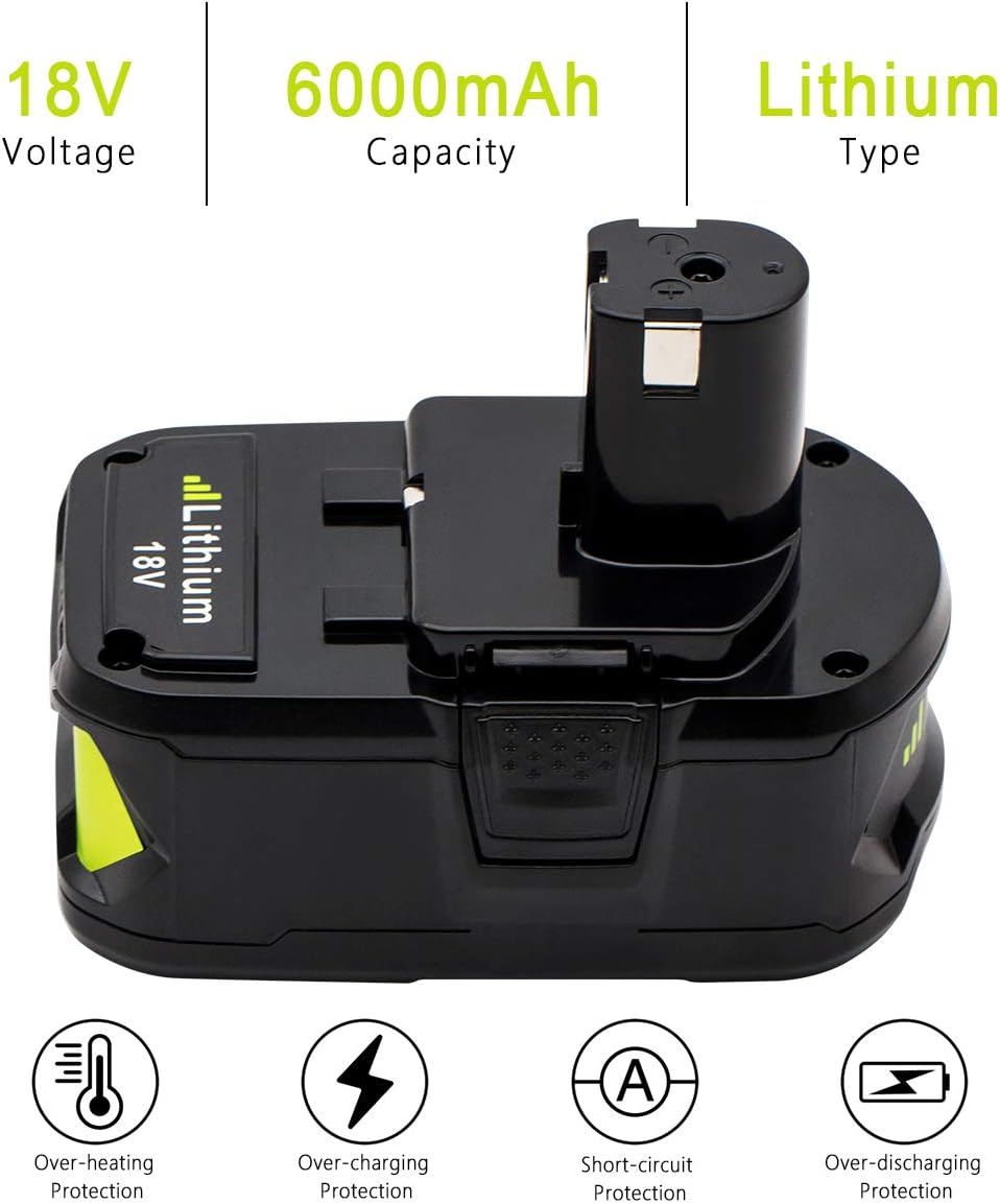 Replacement Ryobi 18V 6AH Battery