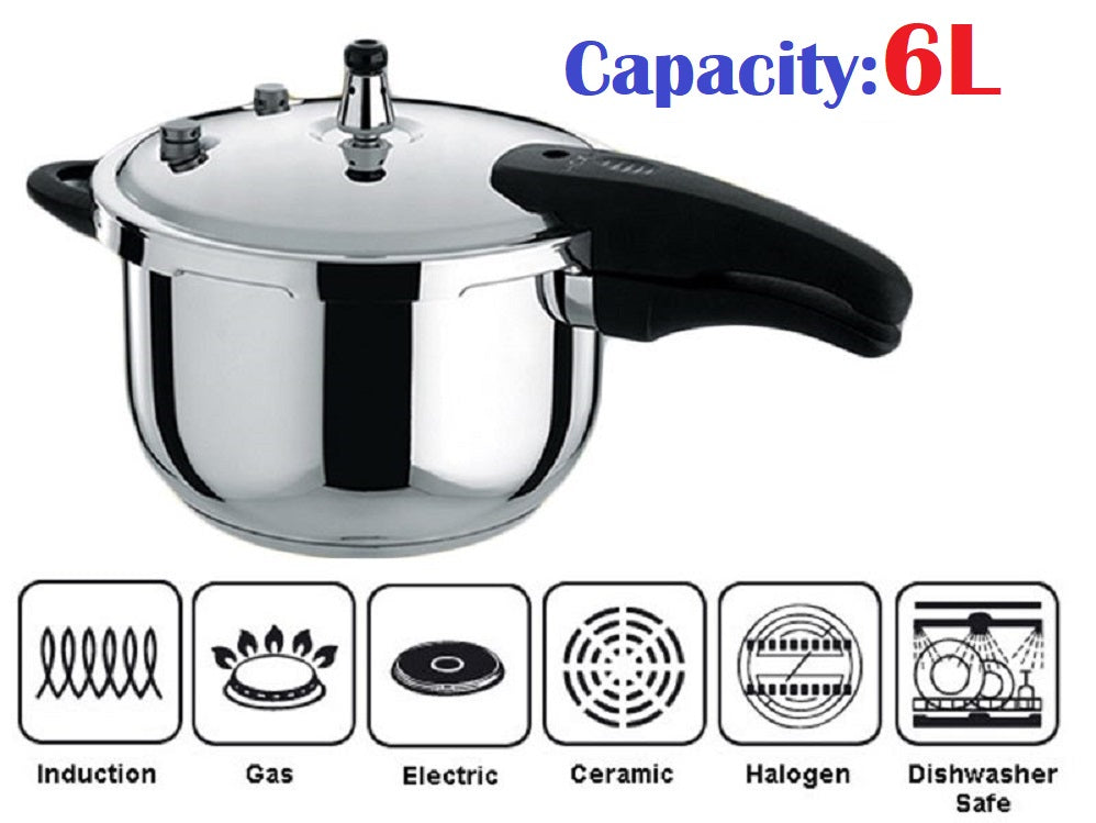 PRESSURE COOKER stainless steel 6L