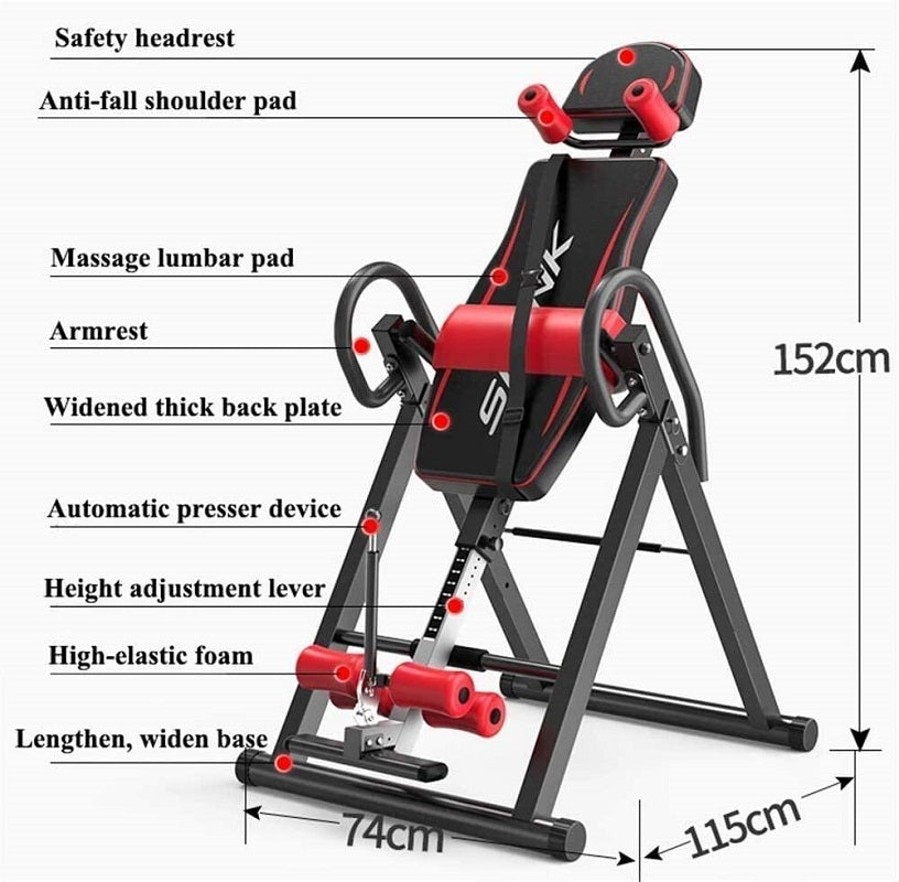 Inversion Table with Headrest Heavy Duty Inversion Table