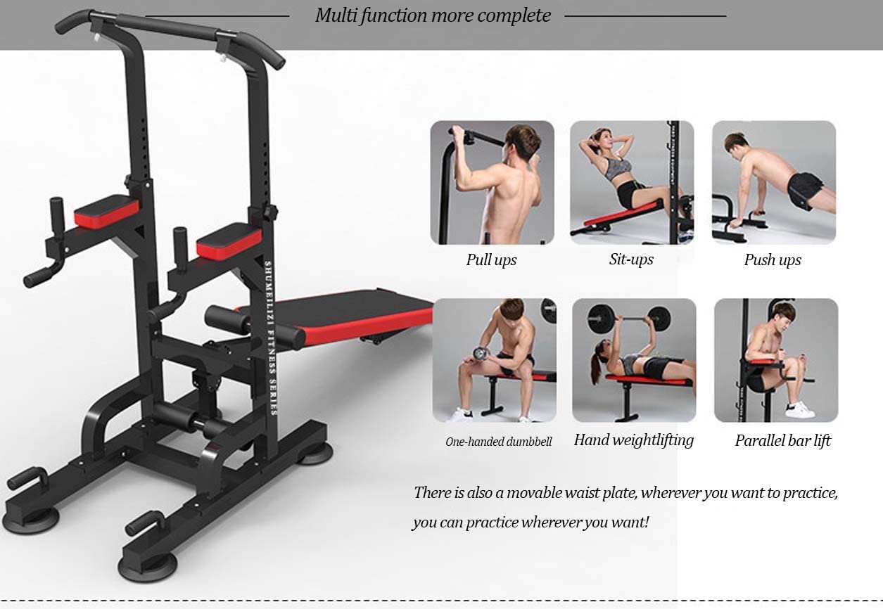 Weight Bench Chin Up Pull Up Station Power Tower