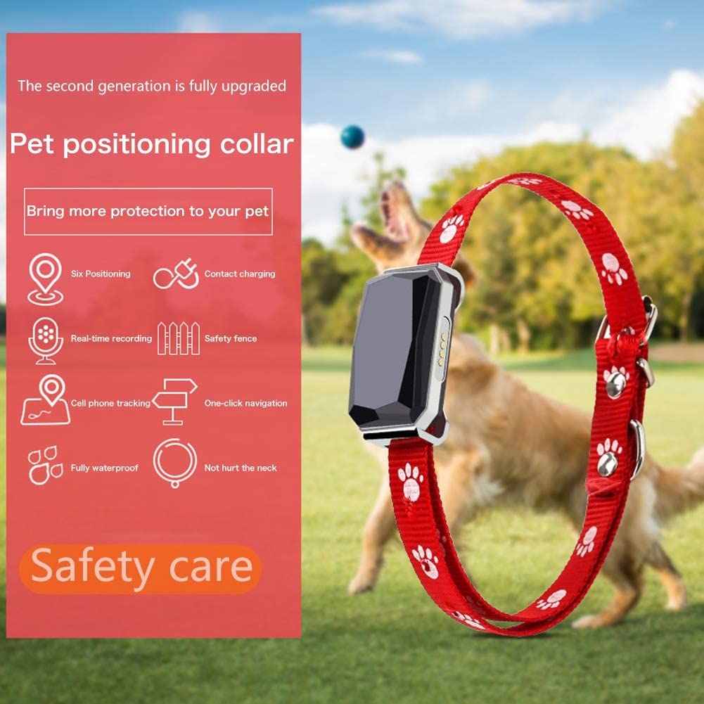 Smart Pet Locator Waterproof Anti-Lost Location Tracker Collar For Cats Dogs