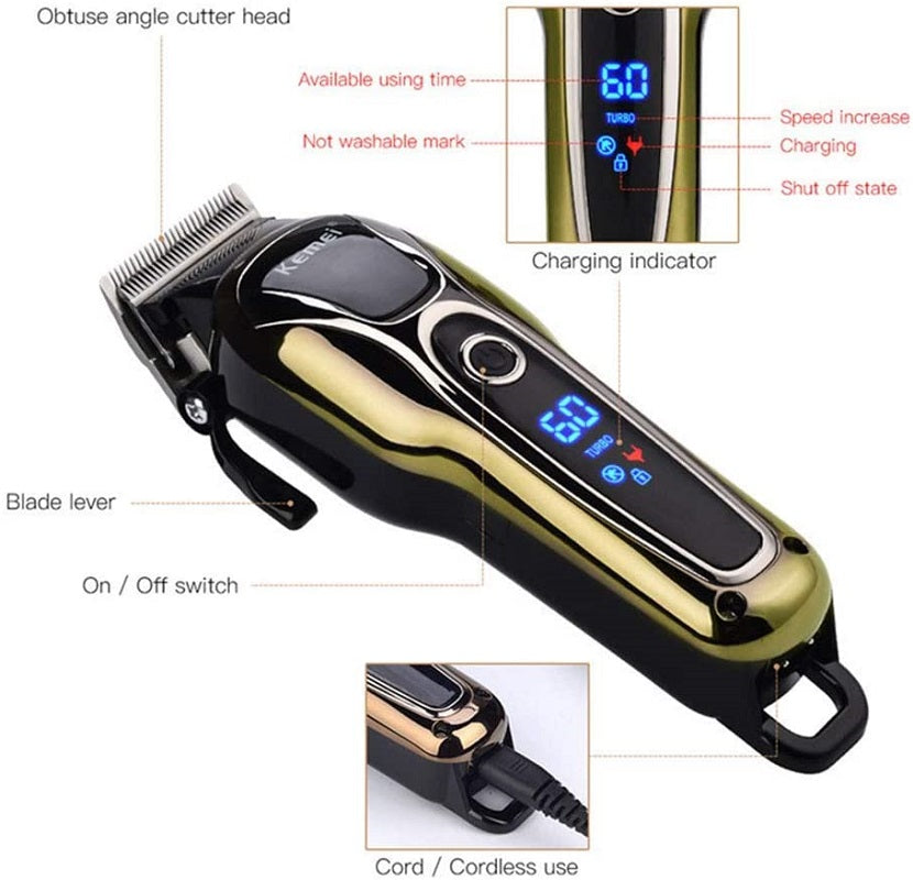 Hair Trimmer Shaver Clippers Cordless