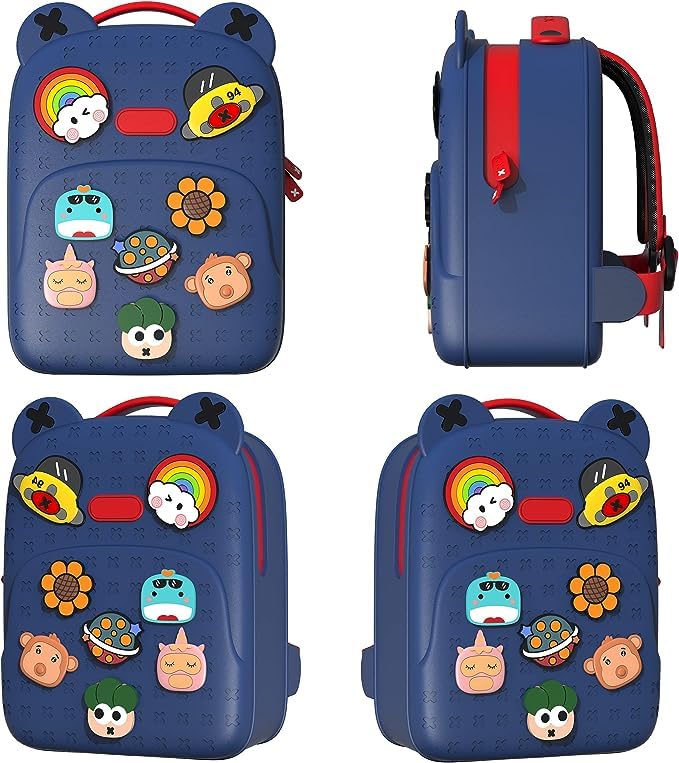 Kids Tide Satchel Cartoon Backpack-Blue