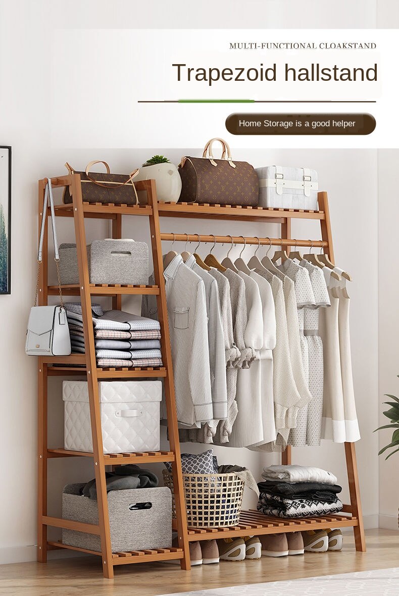 Bamboo Wardrobe Clothes Rack