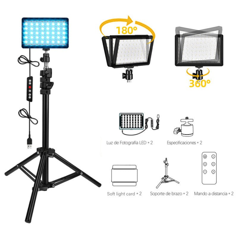 70 LED Video Light with Tripod Stand 1.2M