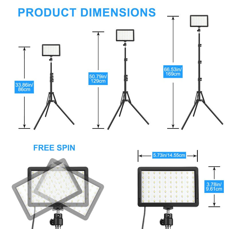 70 LED Video Light with Tripod Stand 1.2M