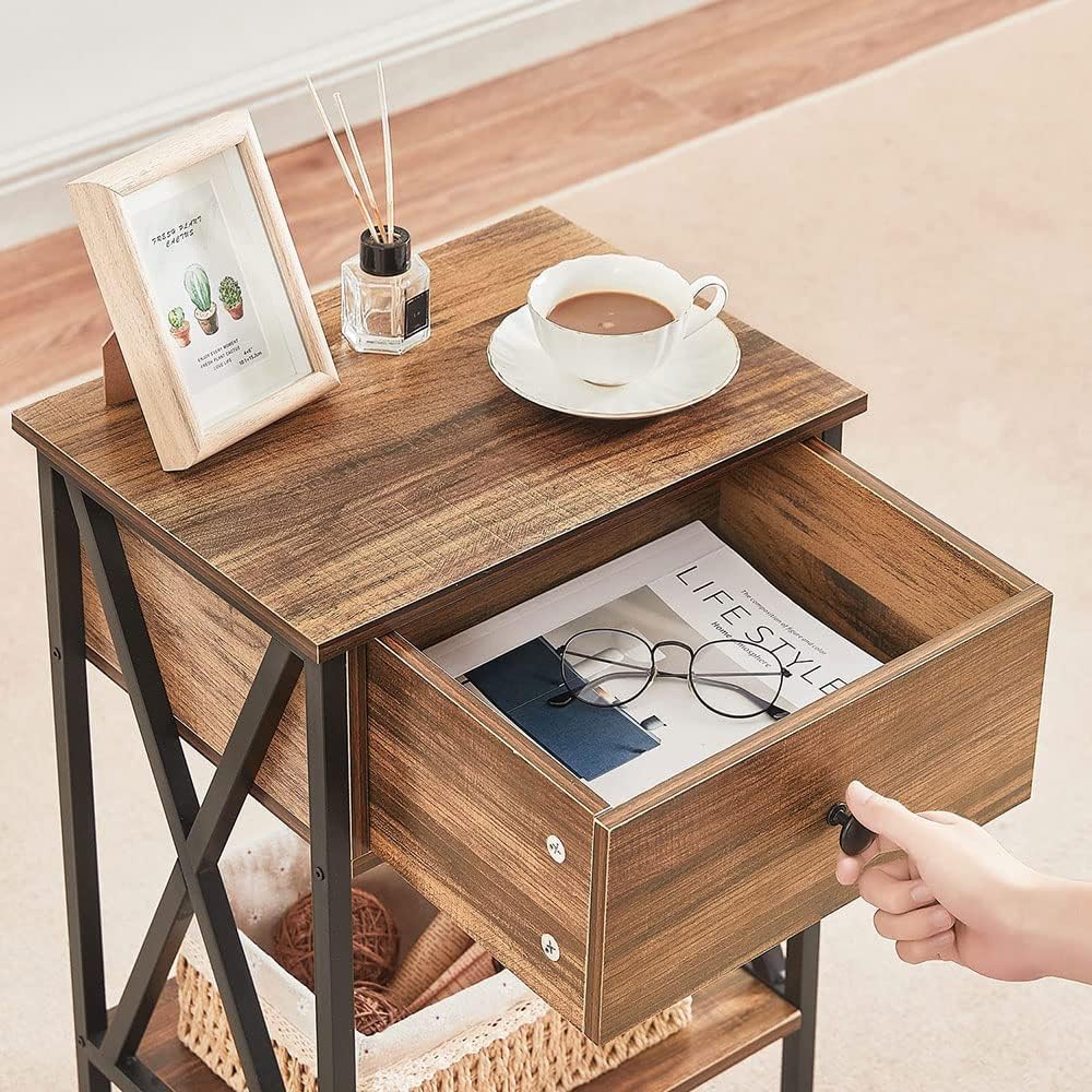 Bedside Table Nightstands with Drawer