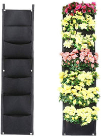 Thumbnail for Vertical Garden Wall Hanging Planter Wall Mount Balcony Plant Grow Bag 7 Pockets