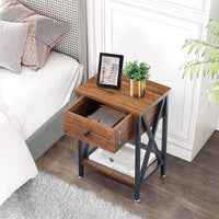 Thumbnail for Bedside Table Nightstands with Drawer