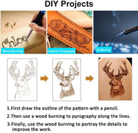 Thumbnail for Wood Burning Pyrography Pen Kit