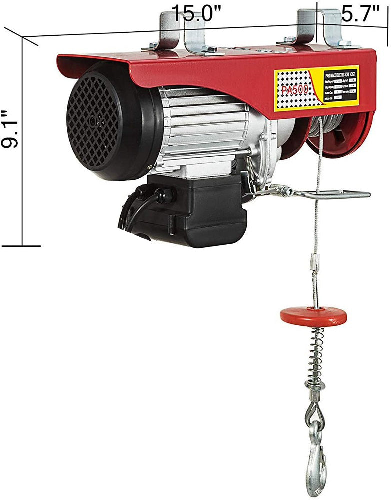 Electric Hoist Winch 500KG 12M