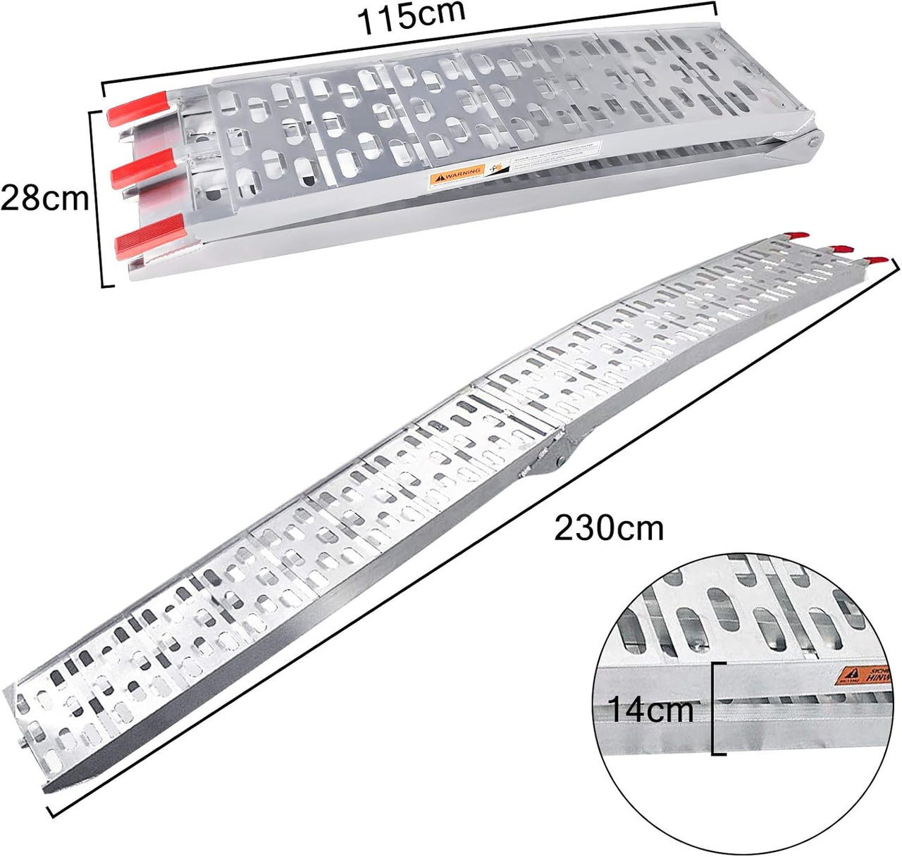 Aluminum Folding Ramp ATV Mower Loading Ramp