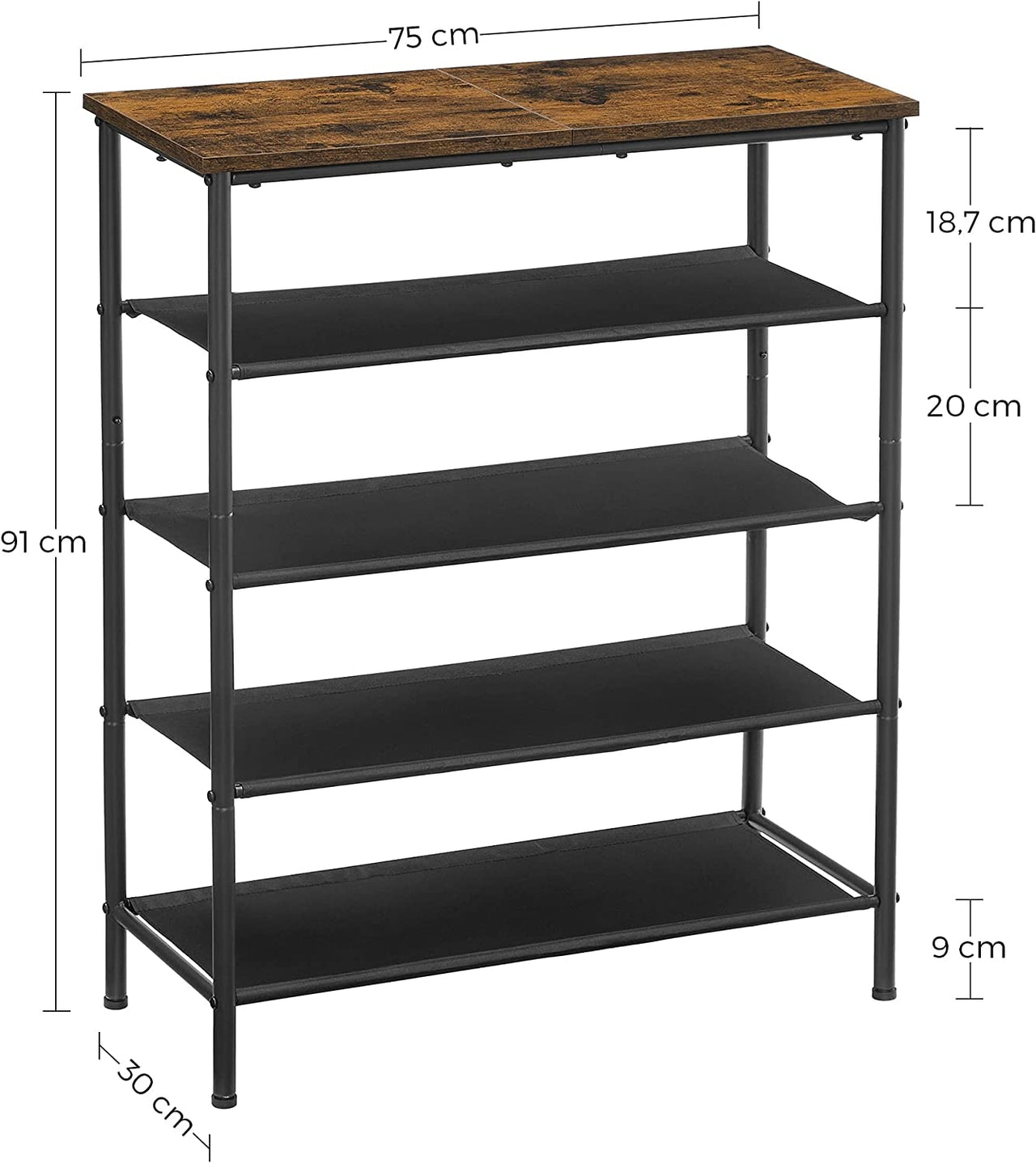 VASAGLE Shoe Rack Organiser Shoe Rack