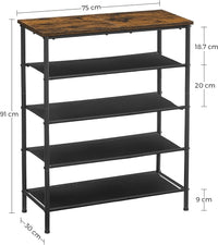 Thumbnail for VASAGLE Shoe Rack Organiser Shoe Rack