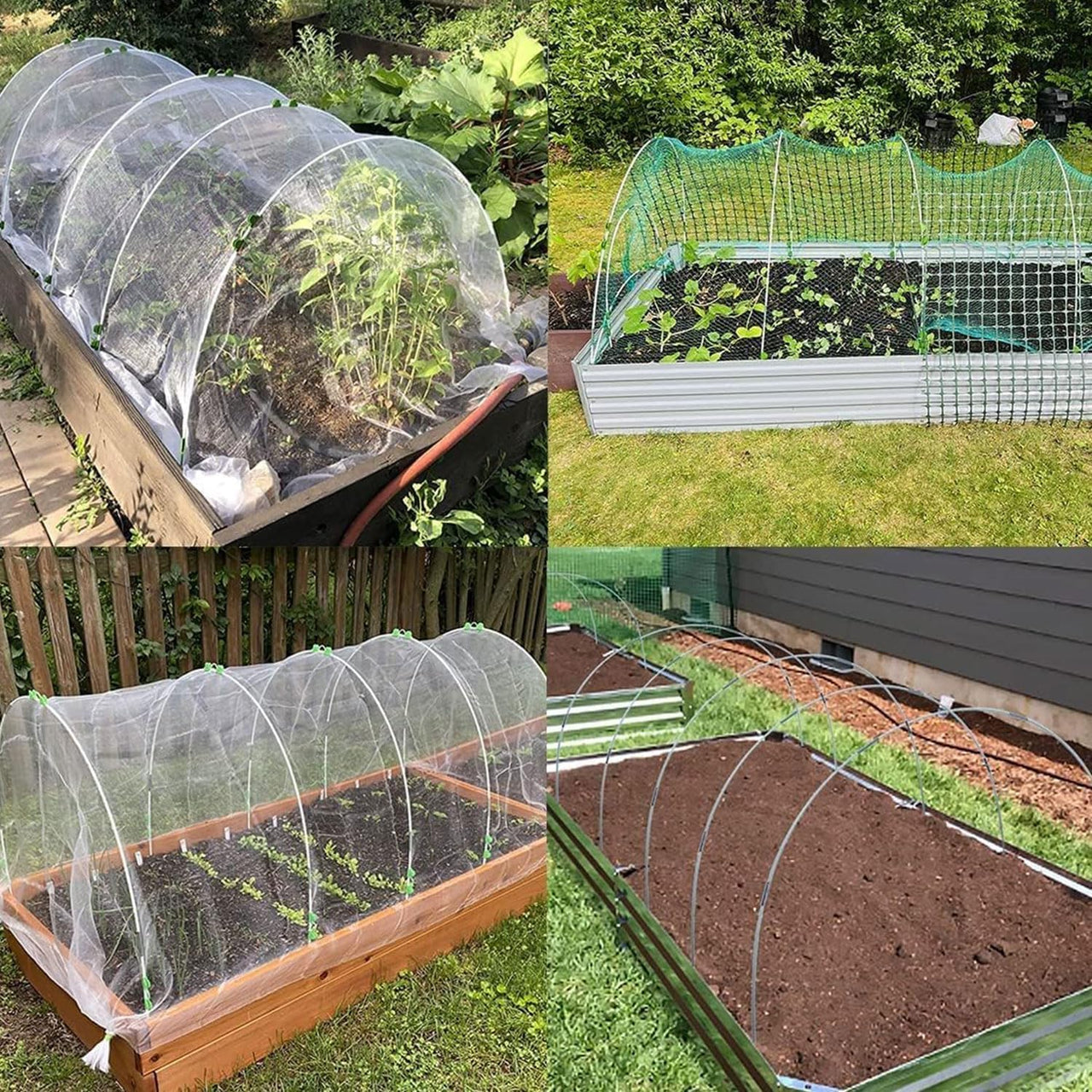 Garden Vegetable Planter Grow Tunnel Hoops Frame