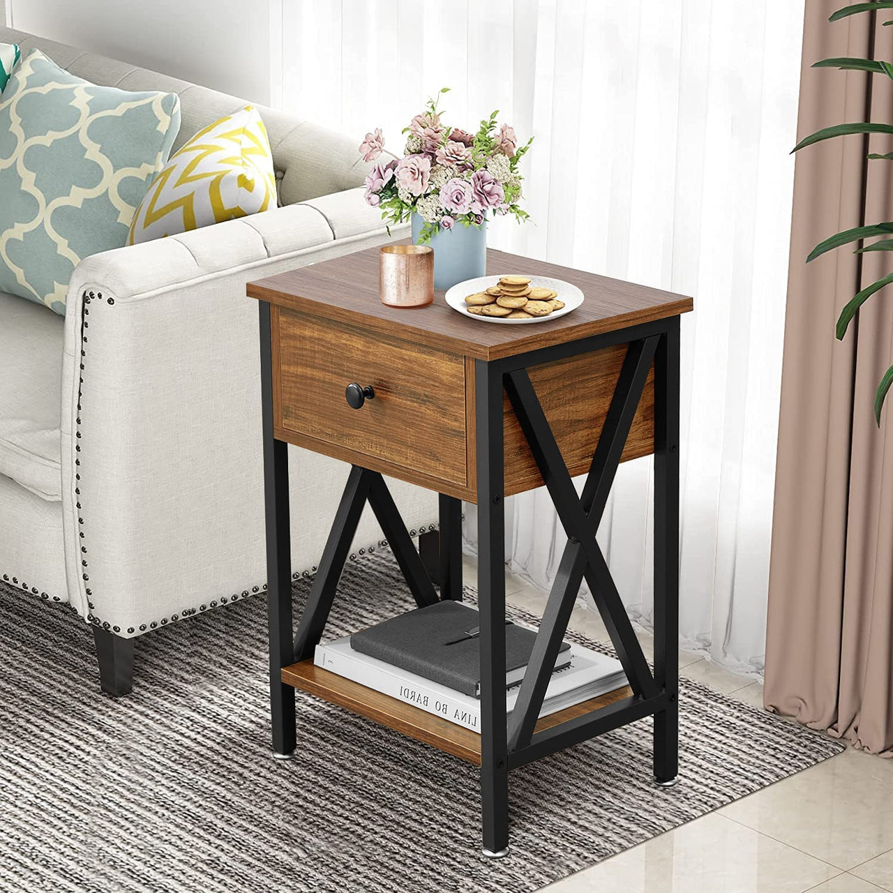 Bedside Table Nightstands with Drawer