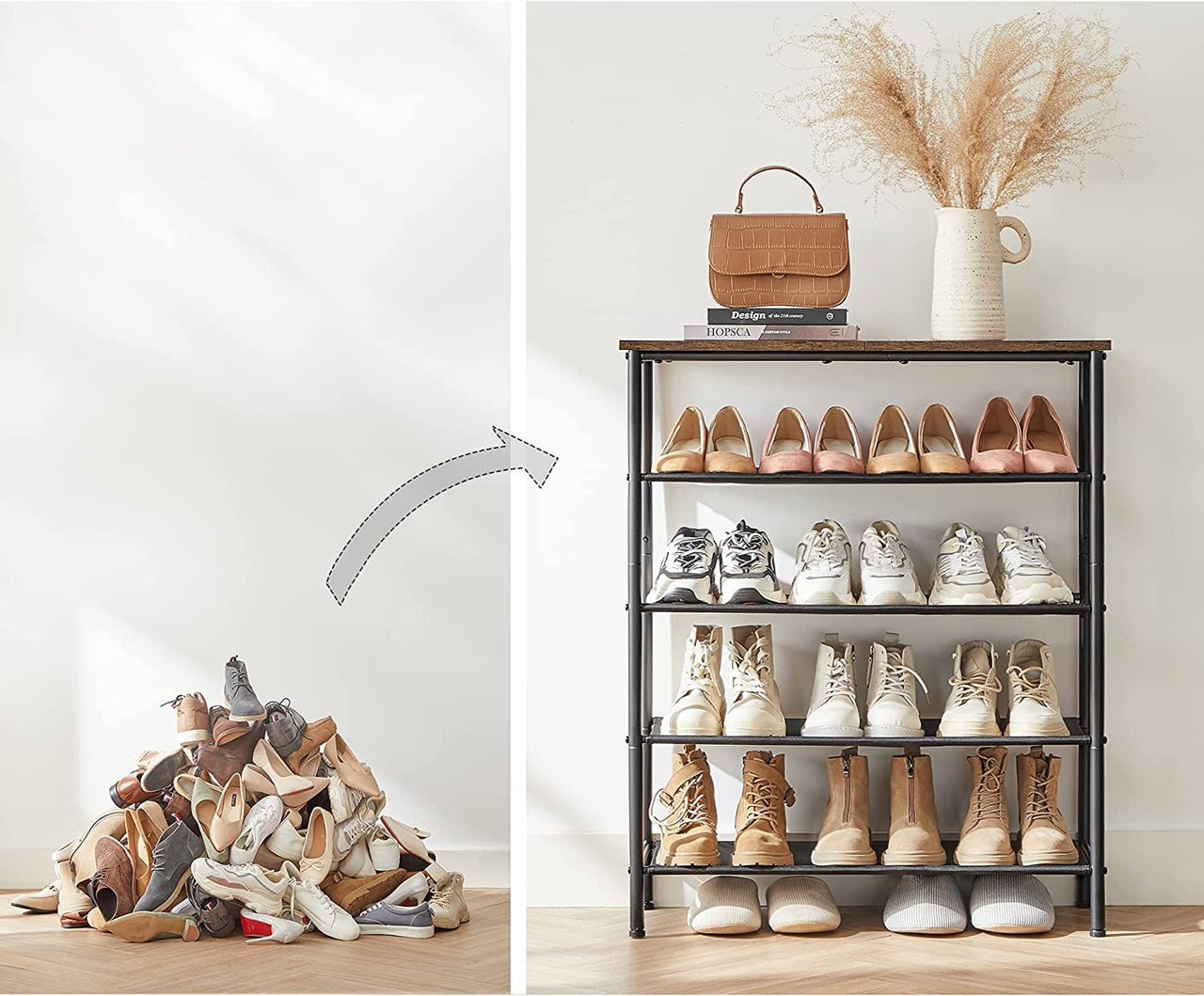 VASAGLE Shoe Rack Organiser Shoe Rack