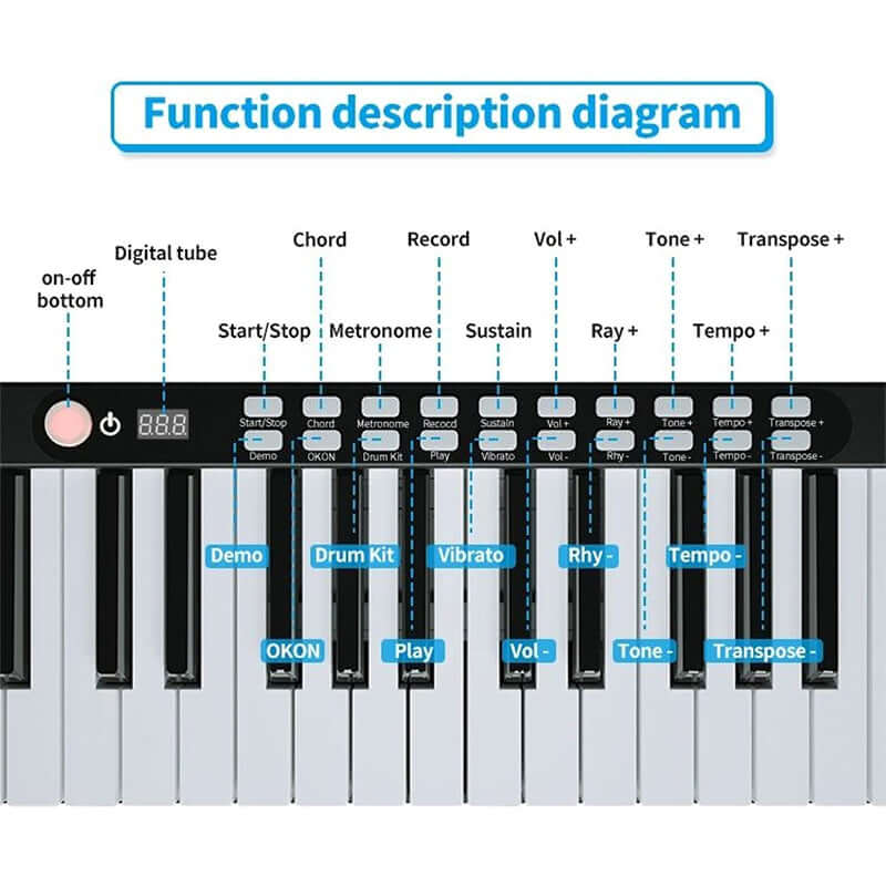 88key keyboard Digital Stage Piano, Digital Piano with cover - The Shopsite