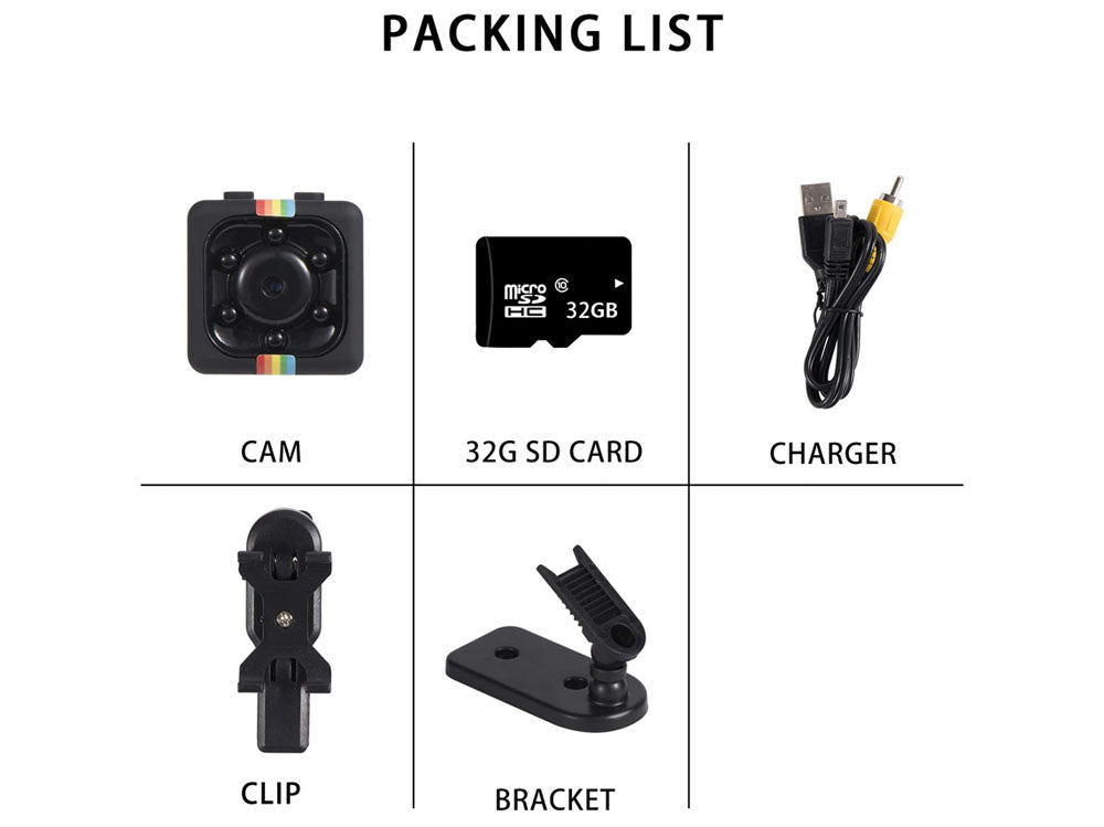 Spy Mini Camera with 32GB SD Card