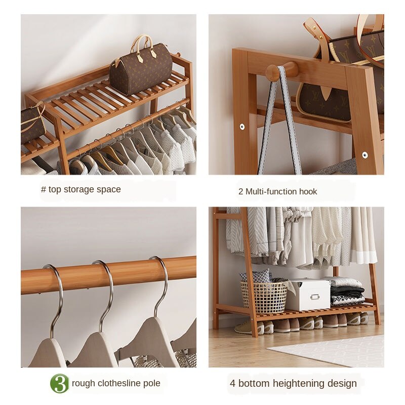 Bamboo Wardrobe Clothes Rack