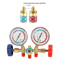 Thumbnail for 3 Way Refrigerant Gauge AC Diagnostic Manifold Freon Gauge Set