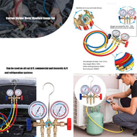 Thumbnail for 3 Way Refrigerant Gauge AC Diagnostic Manifold Freon Gauge Set