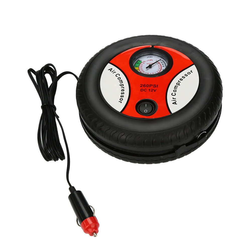 12V Car Air Compressor Compressor Tire Inflator, 260 Psi Dc 12V Portable Electric Mini Tire