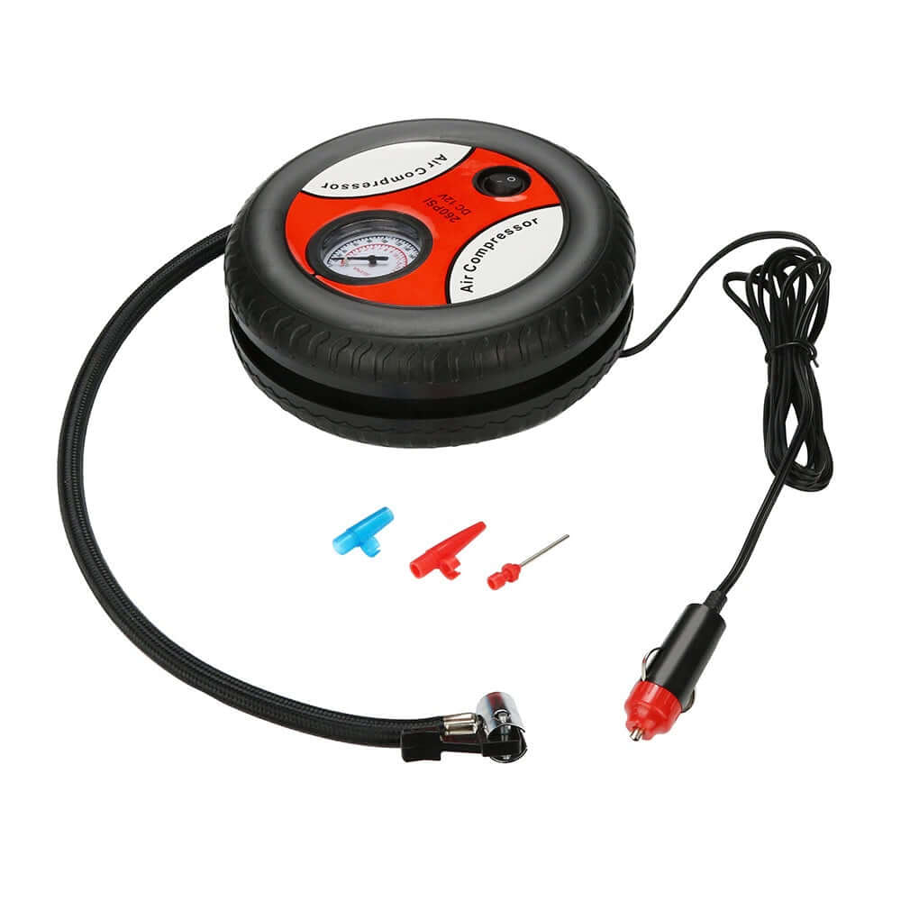 12V Car Air Compressor Compressor Tire Inflator, 260 Psi Dc 12V Portable Electric Mini Tire