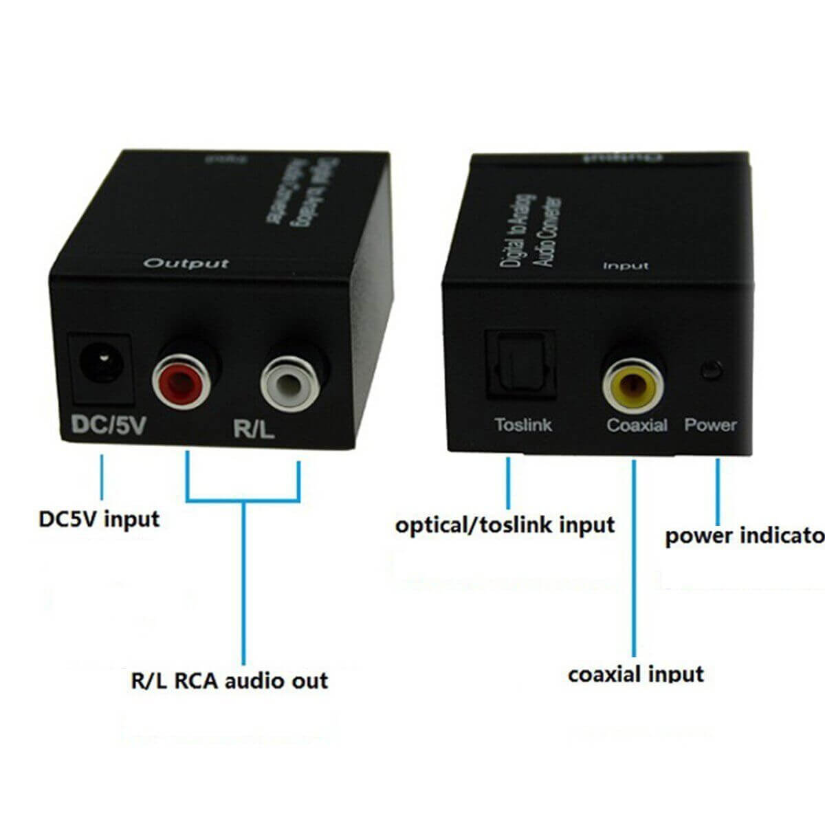 Digital Optical Toslink to RCA Audio Converter - The Shopsite